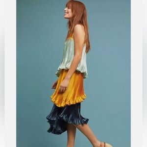 Anthropologie Guapa Colorblock Pleated Dress. Size medium. STUNNING! Almost new
